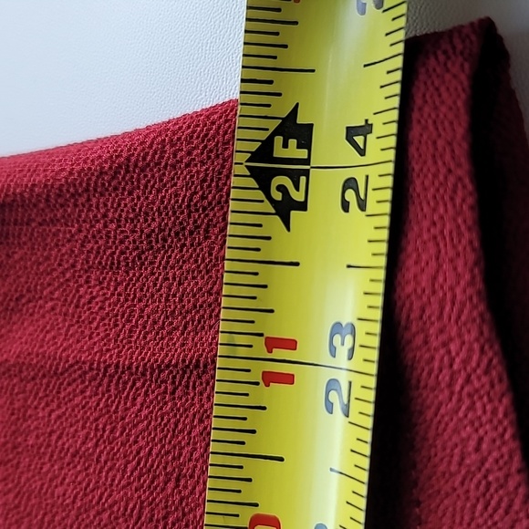 Michael Kors dress tied keyhole front Small maroon studded bell sleeves w tags - Picture 8 of 13